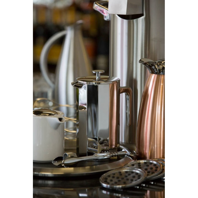 Service Ideas PDWSB1000PS French Press, 12 sided, Double walled,Stainless Steel,