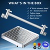 Nuodan High Pressure Rain Shower Head with 11'' Extension Arm
