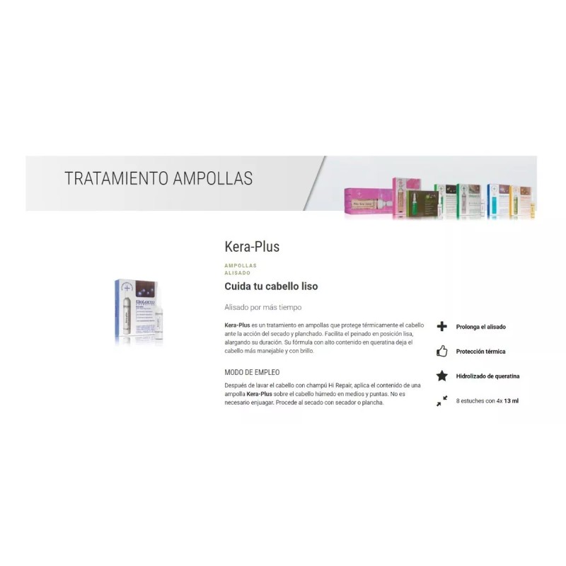 Salerm Cosmetics Ampolletas Antifrizz Prolonga Alaciados Salerm Kera Plus