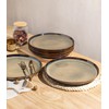 theterra Dinner Plates Set of 6, 10.5 Inch Ceramic Dinner