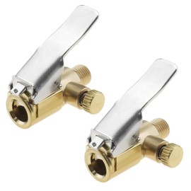 Pack of 2 Tyre Pump Valve Adapter Replacement Car Valve Lever Plug Brass Tyre Valve Air Pump Clip Accessories for Cars Trucks