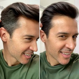 Restoria Express Brush-In Hair Colour, Grey Hair Coloring For Men, Restores You Natural Look- Natural Brown