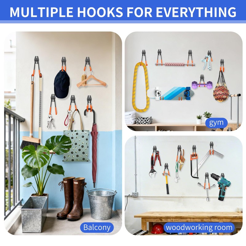 Veferdo Heavy Duty Garage Hooks 11 Pack, Garage Storage Hooks