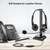 Callez RJ9 Telephone Headset Dual for Polycom Phone with Noise