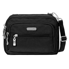 Baggallini Triple Zip Bagg, Black/Sand, One Size