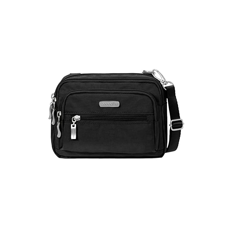 Baggallini Triple Zip Bagg, Black/Sand, One Size