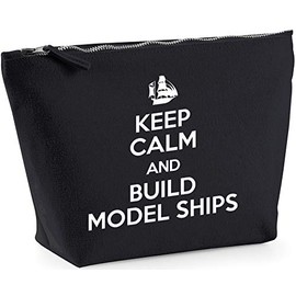 Hippowarehouse Keep Calm and Build Model Ships printed make up cosmetic wash bag 18x19x9cm