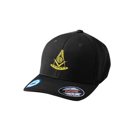 Past Master Embroidered Masonic Flexfit Adult Cool & Dry Sport Hat (as1, Alpha, s, m, Black)