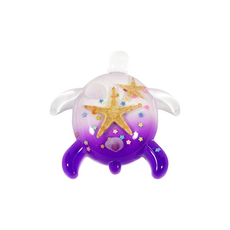 Real Bug MT336 Turtle Shaped Magnet with Starfish and Shells,