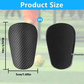 2 Pcs Mini Football Shin Pads, Small Football Shin Guards, Mini Soccer Youth Kids Shins Pads Guards Pad for Boys Girls Teenagers Kids (Black-2PCS-8cm*5cm)