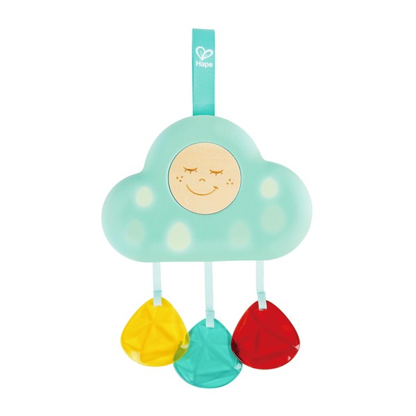 Hape Baby Crib Mobile Toy with Lights & Relaxing Songs| 10 Types of Soothing Sleep Sound for Crib Mobile| Adjustable Night Light for Baby from Birth and Up,Blue/Red