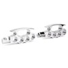 Motorcycle Front Footpegs Pedal CNC Aluminum Footrest Universal Modified AccessorySilver