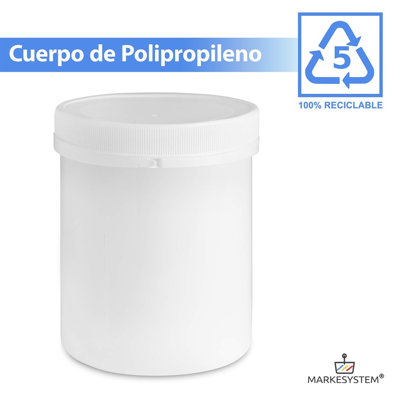 MARKESYSTEM – White Jar 1 Litre with Disc and Safety