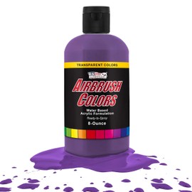 U.S. Art Supply Ready to Spray Special Effects Transparent Deep Purple Acrylic Airbrush Paint - 8oz Bottle, Professional Grade Non-Toxic Water-Based Colors for Vibrant & Permanent Results