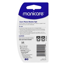 Manicare Corn Plane Replacement Blades 5 Pack
