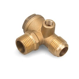 BE-TOOL Non-Return Check Valve Compressor Check Valve 3-Way Air Compressor Valve for Direct Air Compressor (Female,1/2"x1/2"x1/8")