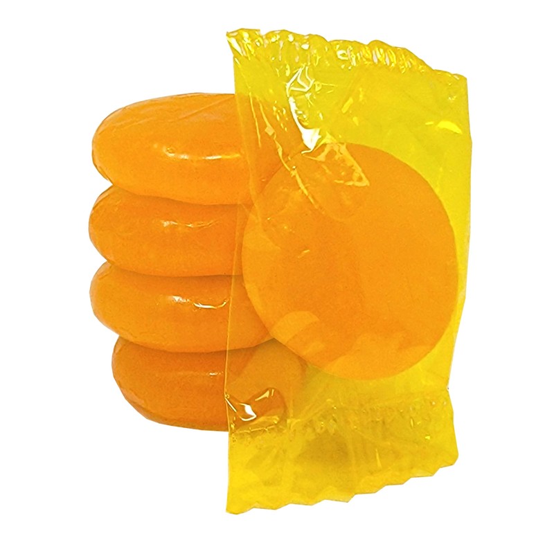 Butterscotch Hard Candy Disc. 1 Pound. Individually Wrapped and Sealed.