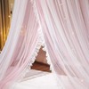 VETHIN Bed Canopy Princess for Girls,Bed Canopy Curtain Double Layer