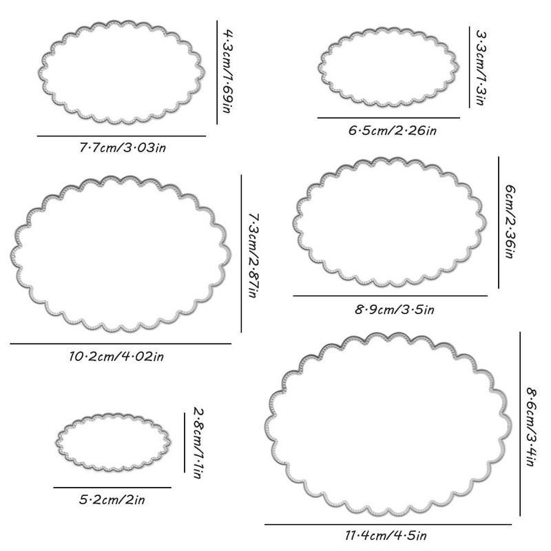 3 formas diferentes de troqueles de corte Stencil Moldes de