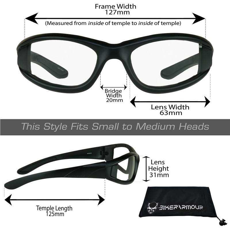 Bikershades Motorcycle Transitional Sunglass Men Women Safety Photochromic Clear to