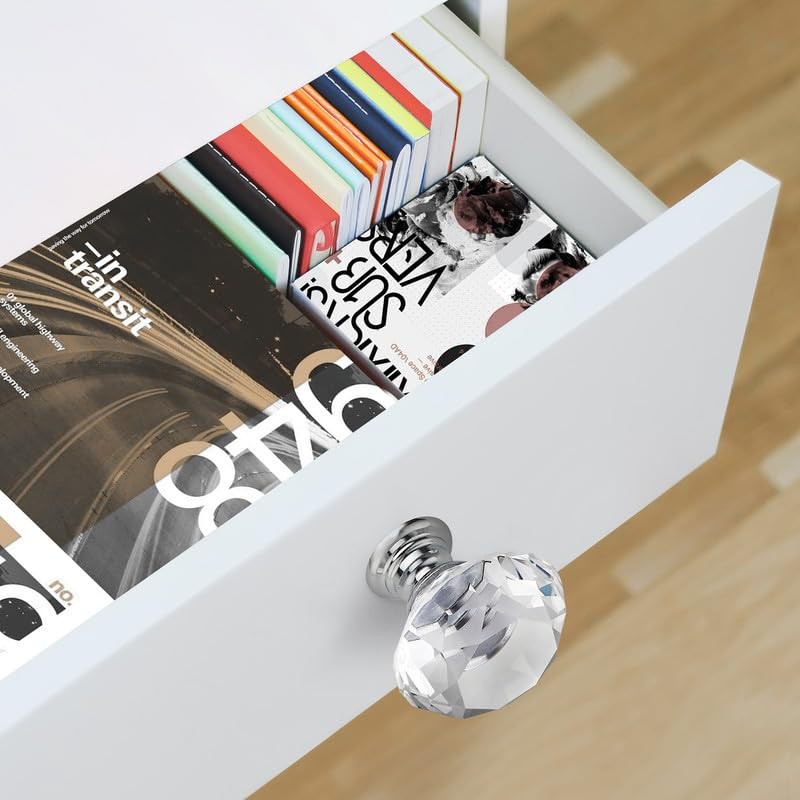 Ravinte Pack of 5 Crystal Drawer Knobs and Handles, Clear