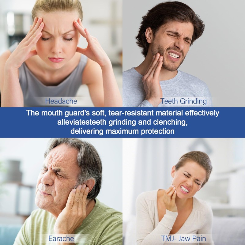 Vasmeiy Crunch Splint for Night, 2 Sizes, 4 Mouldable Mouth