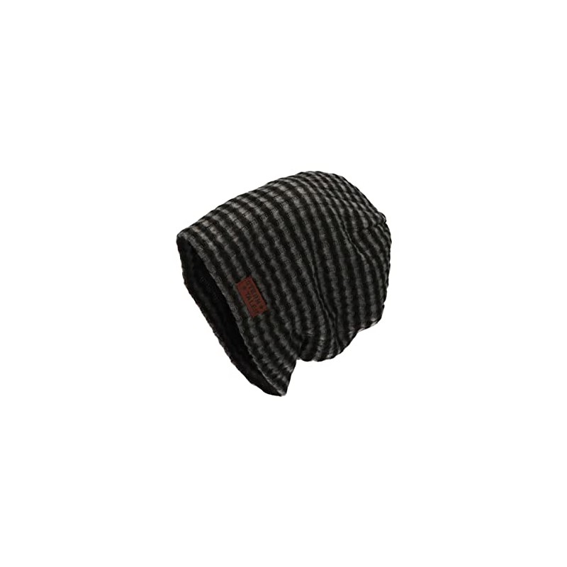 Sterntaler Boys' Slouch Beanie Striped Hat, black