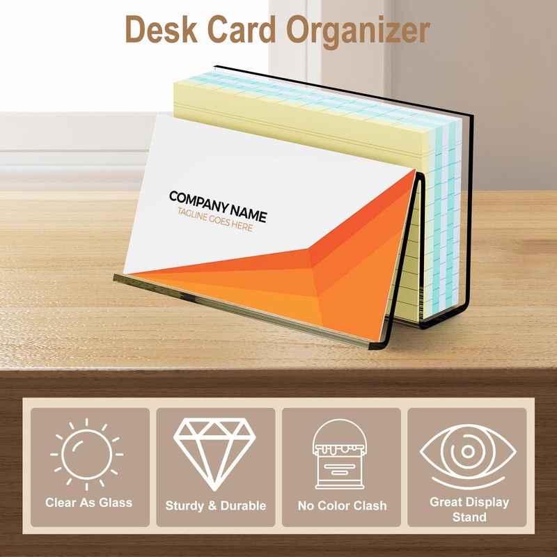 Boloyo Acrylic Index Card Display Holder, 3 X 5 inch,