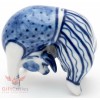 Porcelain gzhel gymnast Pig Piglet figurine handmade