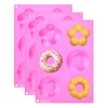 3 Pack Silicone Donut Pan for Baking,Non-Stick Doughnut Pan with