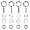 4 Sets M8 Eyebolt with Nut, Stainless Steel Eye Bolts