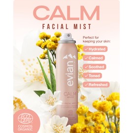 Evian Calm Facial Mist | Hydrating Mineral Water Face Spray with Aloe & Jasmine | Calming Toner Mist for Sensitive Skin | Travel Facial Spray to Hydrate, Refresh, & Calm Skin Anytime