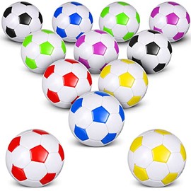 12 Packs Soccer Ball with Pump Machine Stitched Soccer Ball Toy Cute Youth Soccer Ball with Needle for Outside Sport Game Training Practice(Size 2)