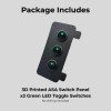 Podium 99-07 Silverado Sierra 3 Toggle Switch Panel Bezel GREEN