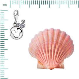 Quiges 925 Silver Cartoon Mouse Charm with Lobster Clasp for Bracelets, Silver, Cubic Zirconia