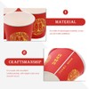 NOLITOY 100pcs Chinese Paper Cups Disposable, Red Double Happiness Wine