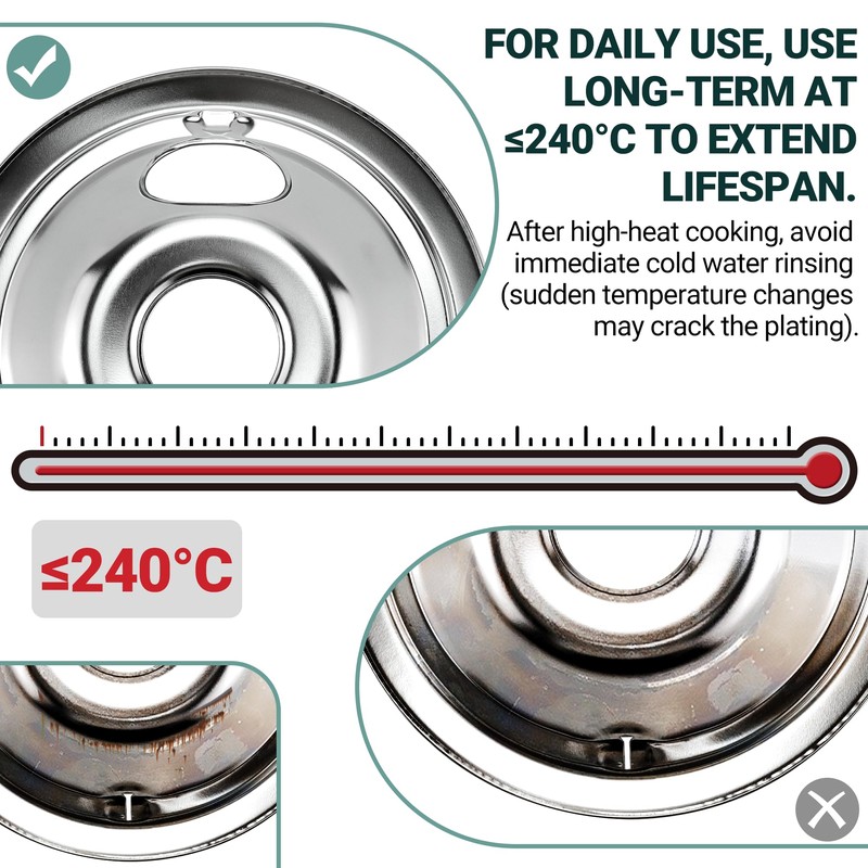 4 Pack GE68C Chrome 2 x 6inch, 2 x 8inch