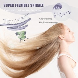 SHINLEA Hair Brush without Pulling, Scalp Massage Brush, Detangler Brush for Women, Men & Children, Detangling Brush Also for Curls and Long Hair (Purple)