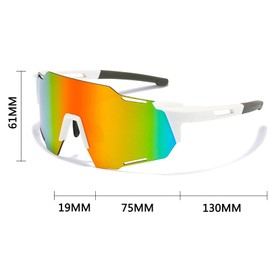 BECILES Sunglasses Cycling Glasses Men Women Sports Glasses Cycling Glasses Protective Glasses Sunglasses Anti-UV for Outdoor Activities such as Cycling Running Climbing Driving Fishing Golf Ski