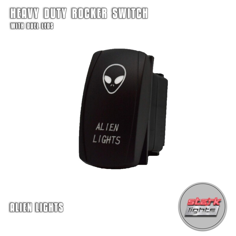 Alien Lights Laser Etched 5-Pin Vertical Rocker Switch ON-Off DPST