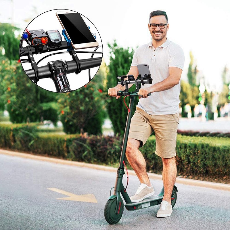 Bicycle Handlebar Extender, Aluminium Alloy Bicycle Handlebar Extension Bracket, Double