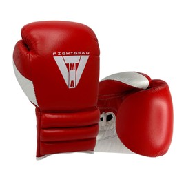 TMA Original Cow Hide Leather Boxing Gloves Fight Punching Bag (Red/White, 16 oz)
