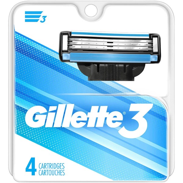 Gillette New Gillette 3 Men's Razor Shaving Cartridges, 4 Count