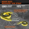 LONGLC 2 Pack 2" x12' Recovery Tow Strap Heavy Duty,