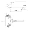 Kitchen Tap, Wall Mounted Basin Mixer Tap, Kitchen Tap, Single