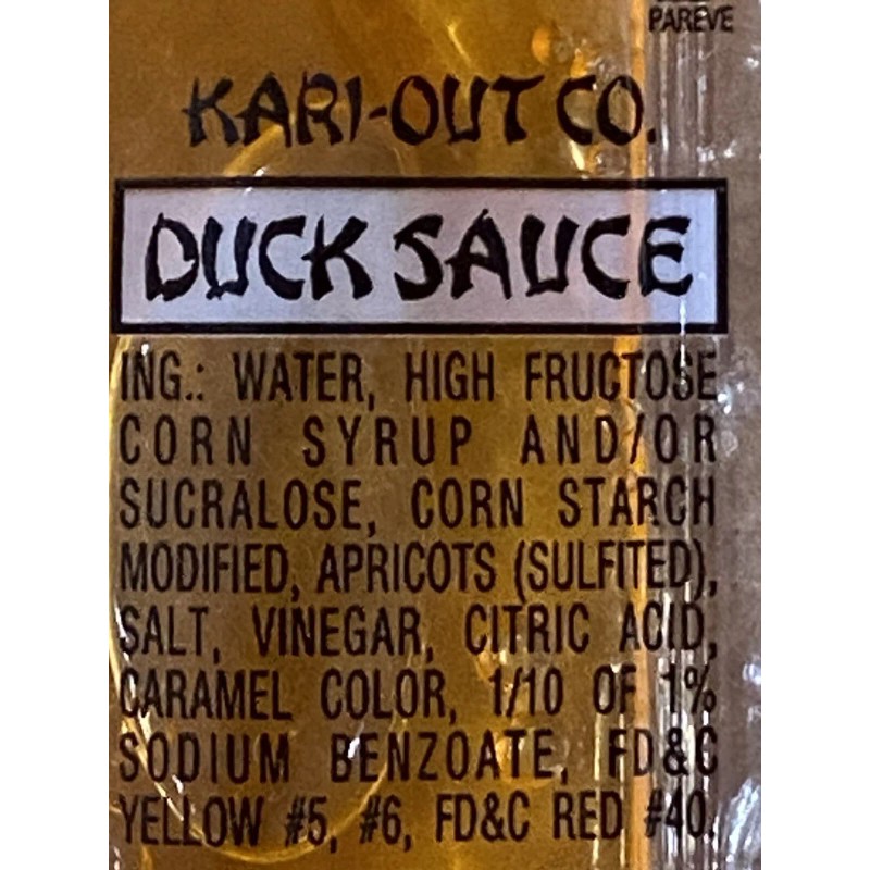 YIPIN CHINESE DUCK SAUCE INDIVIDUAL 500 PACKETS~CARI-OUT CO.~Original Manufacturer Box