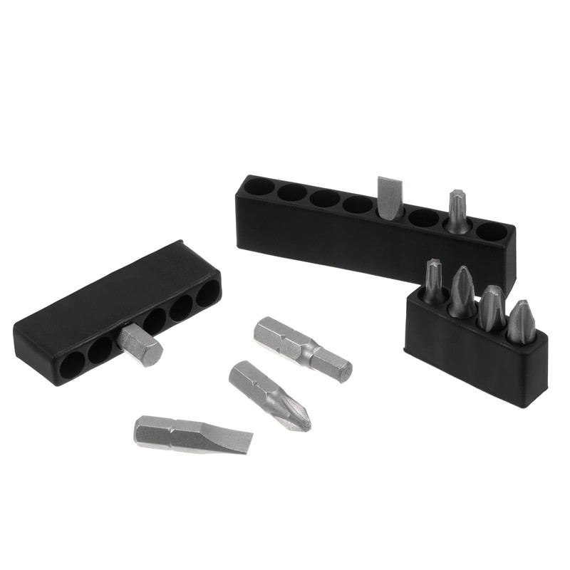 HARFINGTON 10pcs Screwdriver Bit Holder Organizer Hex Drill Plastic Storage