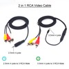 ELNONE 1.5M/5 Feet 2.5mm AV Cable to 3 RCA Aux