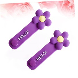DOITOOL 2pcs Flower Design Cable Wire Holder Earphone Cord Organizer Decorative Winder for Use Clip for Tidy Desktop and