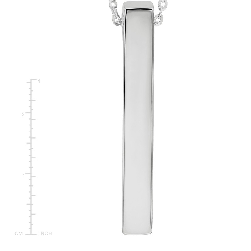 Silpada 'Unscripted' 1.5" Vertical Bar Pendant Necklace in Sterling Silver,